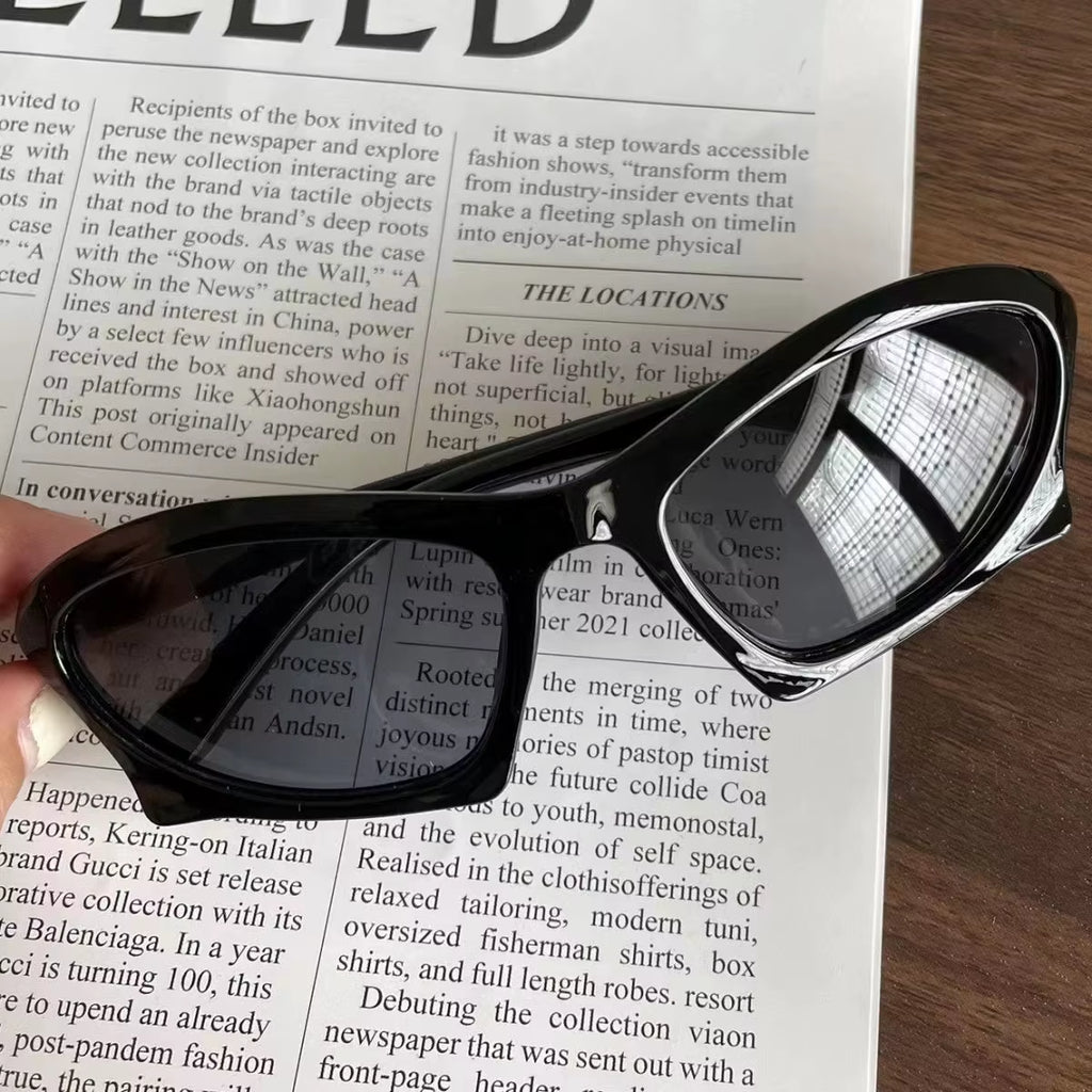 Retro Sports Sunglasses Geometric Trend Steampunk Glasses Sports Vintage Punk Shade Sunglasses UV400 Women Men Eyewear