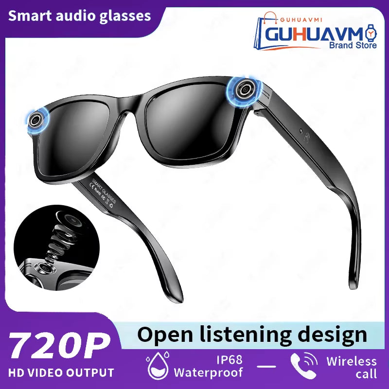 AI Smart Glasses with 8MP Camera Video Recording 100+ Languages Translation Sunglasses Bluetooth Call Music Play Men Women 2025
