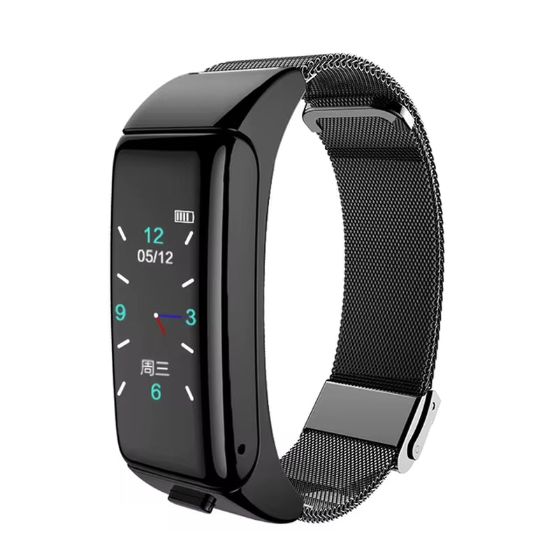B6 Smart Sports Bracelet Bluetooth Headset Color Screen Sports Monitoring Multi-Function Call 2In1 Detachable Watch Headset